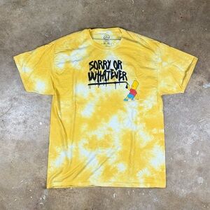 The Simpsons Bart Simpson Graffiti “Sorry‎ or Whatever” Tie-Dye T-Shirt 2XL